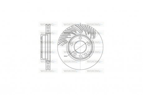 Диск тормозной Porsche Cayenne I / VW Touareg I II / перед прав WOKING D6773.10