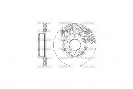 Диск тормозной передний правый (Remsa) Cayenne I Touareg I II WOKING D6773.11