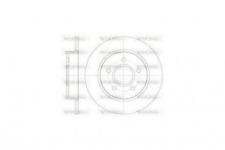 Диск тормозной задний (кратно 2) (Remsa) Ford Focus II C-max WOKING 'D6846.00