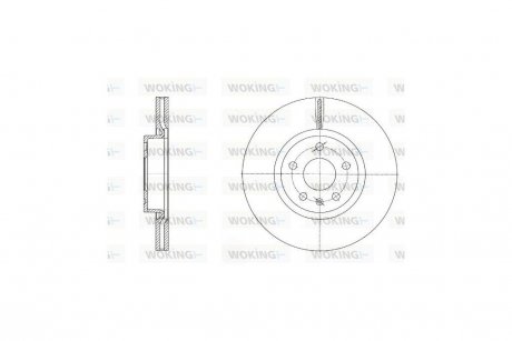 Диск тормозной передний (кратно 2) (Remsa) VAG Caddy III IV golf V VI VII Jetta III Passat B6 B7 Tiguan I Touran I WOKING D6972.10