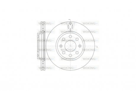 Диск тормозной передний (Remsa) (кратно 2 шт.) Opel Corsa D E / Punto 08> 13> WOKING D6981.10