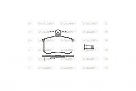 Колодки тормозные диск. задн. (Remsa) Audi 80, 100 WOKING P0353.00