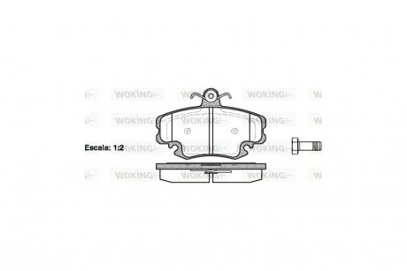 Колодки тормозные диск. перед. (Remsa) Renault Logan I, Sandero I, Clio II WOKING P0413.20