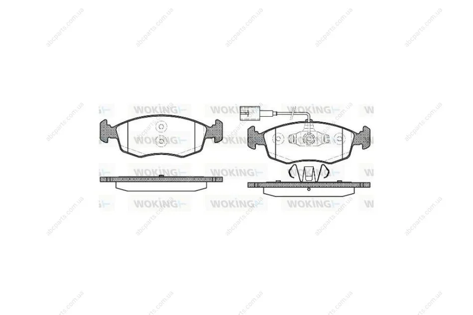 Колодки тормозные диск. перед. (пр-во Remsa) Fiat 500 0.9 07-,Fiat 500 c 0.9 09-,Fiat Grande punto 1.4 05- WOKING P0723.52 (фото 1)