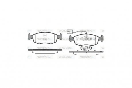 Колодки гальмівні диск. перед. (Remsa) Fiat 500 0.9 07-,Fiat 500 c 0.9 09-,Fiat Grande punto 1.4 05- WOKING P0723.52