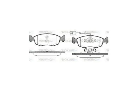 Колодки тормозные диск. перед. (пр-во Remsa) Fiat 500 0.9 07-,Fiat 500 c 0.9 09-,Fiat Grande punto 1.4 05- WOKING P0723.52