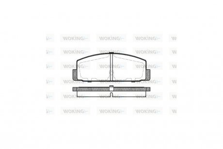 Колодки тормозные диск. задн. (Remsa) Mazda 6 1.8 02-08,Mazda 6 1.8 07-,Mazda 6 1.8 08- WOKING P0793.30