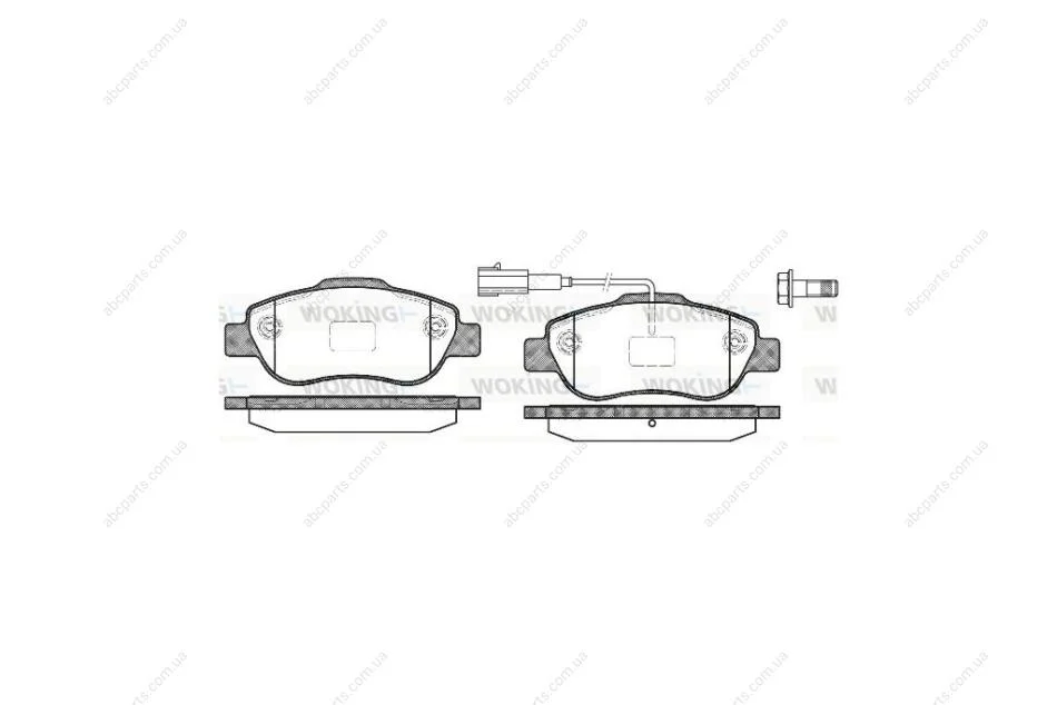 Колодки гальмівні диск. перед. (вир-во Remsa) VAG Golf VII Passat B8 Tiguan II / PSA Nemo Bipper 08> / Fiat Doblo I / Opel Corsa D WOKING P10003.11 (фото 1)