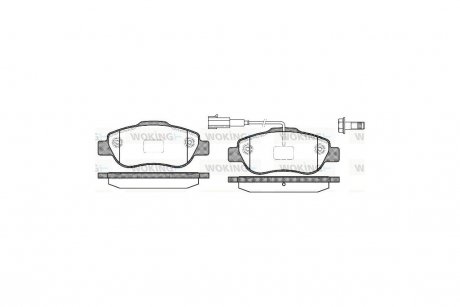 Колодки тормозные диск. перед. (Remsa) VAG Golf VII Passat B8 Tiguan II / PSA Nemo Bipper 08> / Fiat Doblo I / Opel Corsa D WOKING P10003.11