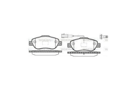 Колодки гальмівні диск. перед. (Remsa) VAG Golf VII Passat B8 Tiguan II / PSA Nemo Bipper 08> / Fiat Doblo I / Opel Corsa D WOKING P10003.11