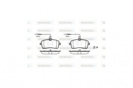 Колодки тормозные передние (Remsa) Peugeot 407 04> WOKING P10023.04