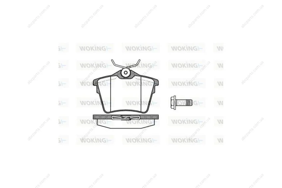 Колодки гальмівні диск. задн. (вир-во Remsa) Citroen C5 iii 1.6 08-,Citroen C5 iii 1.8 08- WOKING P10033.00 (фото 1)