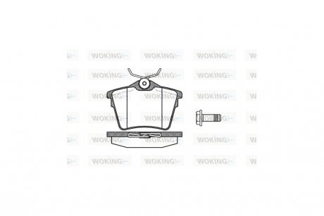 Колодки гальмівні диск. задн. (Remsa) Citroen C5 iii 1.6 08-,Citroen C5 iii 1.8 08- WOKING P10033.00