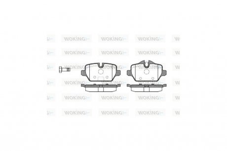 Колодки гальмівні диск. задн. (Remsa) BMW 1e81 1e87 1.6i 2.0i 2.0d (03-13), 3e90 1.6i 2.0i 2.0d (05-12) WOKING P10323.00