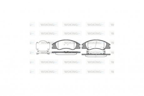 Колодки гальмівні диск. перед. (Remsa) Kia Cerato 04>08 WOKING P10343.02