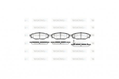 Колодки тормозные диск. задн. (Remsa) Subaru Forester (sh) 2.0 08-,Subaru Forester (sh) 2.5 08- WOKING P10363.01