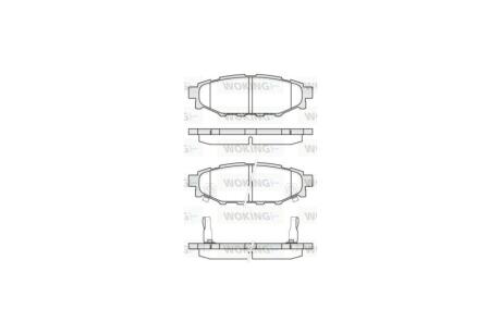Колодки гальмівні диск. задн. (Remsa) Subaru Forester (sh) 2.0 08-,Subaru Forester (sh) 2.5 08- WOKING P10363.12