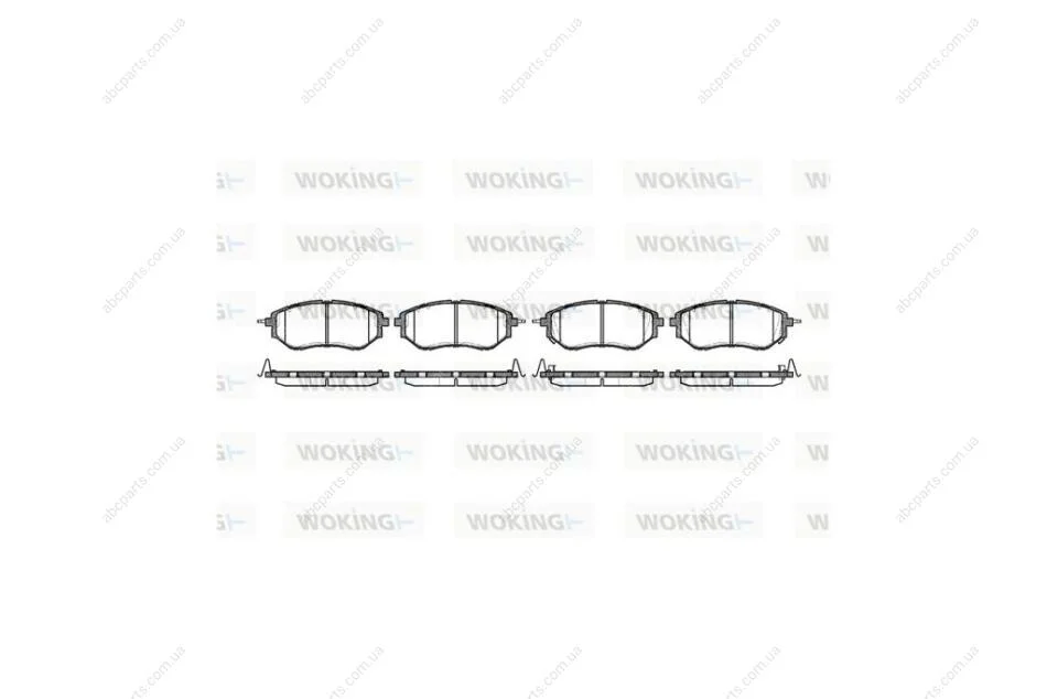 Колодки гальмівні диск. перед. (вир-во Remsa) Subaru Forester 13> / Legasy, Outback 09> / Tribeca 06> WOKING P10373.02 (фото 1)