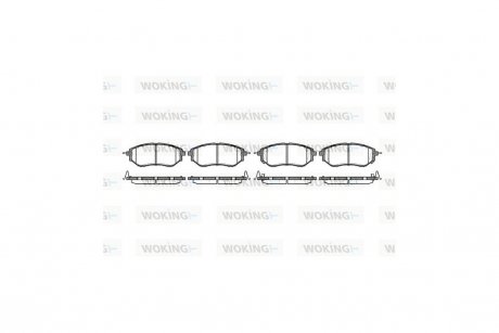 Колодки тормозные диск. перед. (Remsa) Subaru Forester 13> / Legasy, Outback 09> / Tribeca 06> WOKING P10373.02