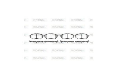 Колодки тормозные диск. перед. (Remsa) Subaru Forester 13> / Legasy, Outback 09> / Tribeca 06> WOKING P10373.02