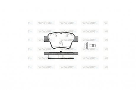 Колодки тормозные диск. задн. (Remsa) Peugeot 207 307, Citroen C4 (04-) WOKING P10383.00