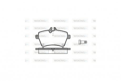 Колодки гальмівні диск. перед. (Remsa) MB A-class 04>12, B-class 05>11 Bosch ver. WOKING P10443.00