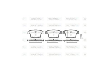Колодки гальмівні диск. задн. (Remsa) Ford Mondeo III WOKING P10493.10