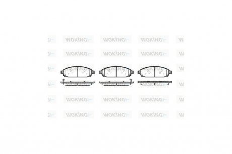 Колодки тормозные дисковые Jeep Grand Cherokee 05>10 / перед WOKING P10733.02