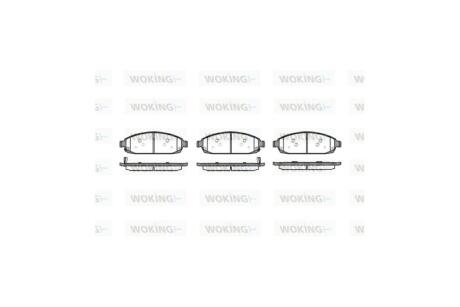 Колодки гальмівні диск. перед. (Remsa) Jeep Grand Cherokee 05>10 WOKING P10733.02
