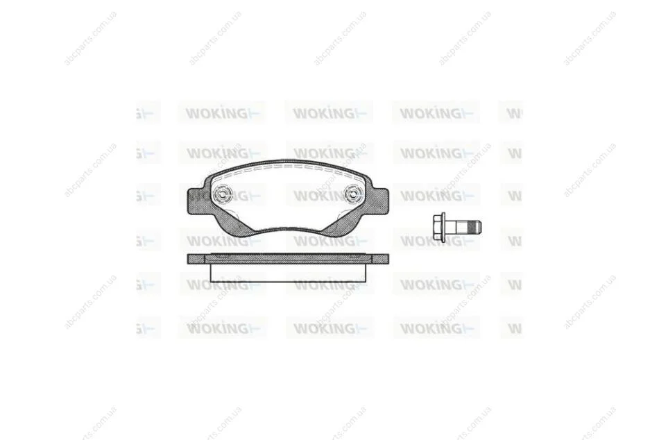 Колодки гальмівні диск. перед. (вир-во Remsa) PSA C1 I II / 107 05>14, 108 14> / Toyota Aygo 05> 14> Bosch ver. WOKING P10773.00 (фото 1)