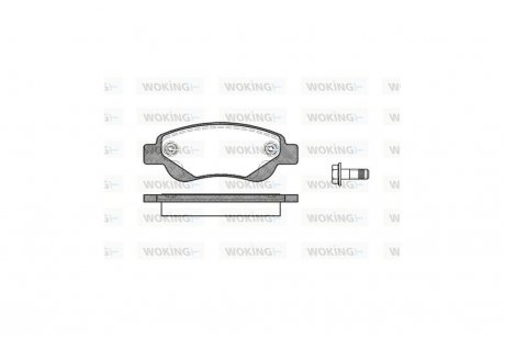 Колодки тормозные передние (Remsa) Peugeot/Citroen C1 I II / 107 05>14, 108 14> / Toyota Aygo 05> 14> Bosch ver. WOKING P10773.00