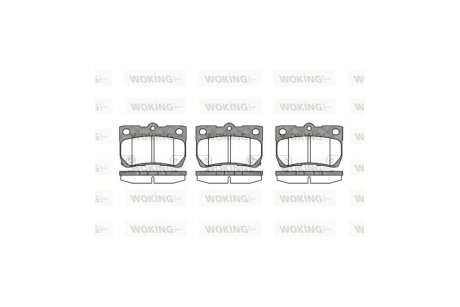 Колодки тормозные диск. задн. (Remsa) Lexus Gs (grs19_, uzs19_, urs19_) 3.0 05-11 WOKING P10813.02