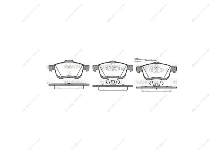 Колодки тормозные диск. перед. (пр-во Remsa) Fiat Doblo 1.3 09-,Fiat Doblo 1.3 10-,Fiat Doblo 1.4 09- WOKING P10833.01 (фото 1)
