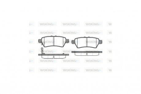 Колодки тормозные диск. задн. (Remsa) Nissan Navarra Pathfinder 05> WOKING P10883.01