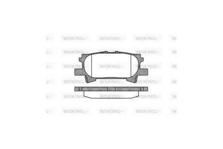 Колодки тормозные диск. задн. (Remsa) Lexus RX 300-330-350 03>08 Sumitomo ver. WOKING P11403.00