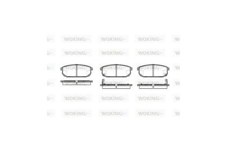 Колодки тормозные диск. задн. (Remsa) Kia Sorento i 2.4 02-,Kia Sorento i 2.5 02- WOKING P11423.02