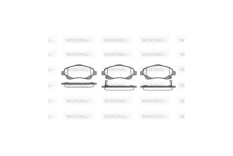 Колодки тормозные диск. перед. (Remsa) Toyota Avensis 1.6 03-08,Toyota Avensis 1.8 03-08 WOKING P11463.02