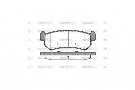 Колодки тормозные Лачетти зад. (-2006) диск (Remsa) (к-т 4 шт) WOKING P11483.00