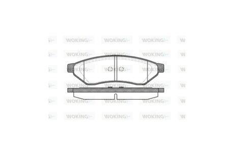 Колодки гальмівні диск. задн. (Remsa) Chevrolet Epica Evanda (P11493.00) WOKING 'P11493.00