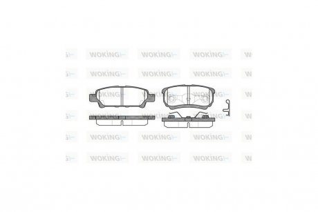 Колодки тормозные диск. задн. (Remsa) Citroen C-crosser 2.2 07-,Citroen C-crosser 2.4 07- WOKING P11513.02