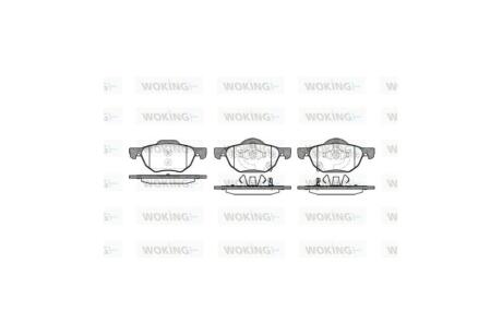 Колодки тормозные диск. перед. (Remsa) Honda Accord 03>08 WOKING P11683.02