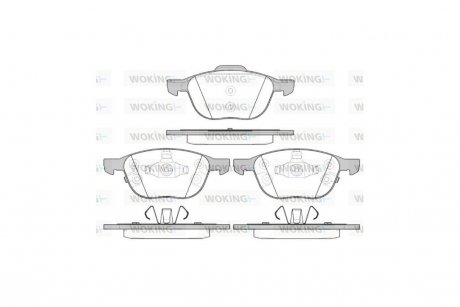 Колодки тормозные диск. перед. (Remsa) Ford Focus iii Electric 10- WOKING P11823.12