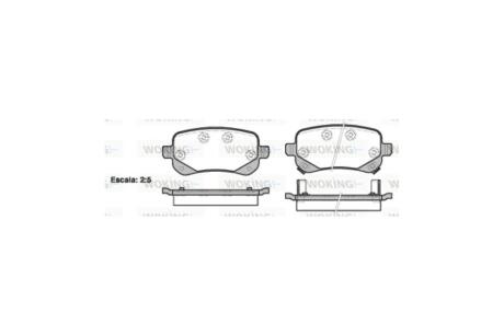 Колодки тормозные диск. задн. (Remsa) Dodge Journey 08> 13> WOKING P11953.02