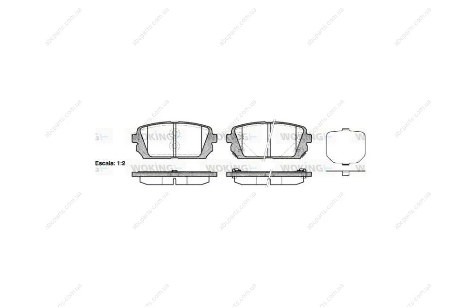 Колодки тормозные диск. задн. (пр-во Remsa) Hyundai ix35, Kia Carens III WOKING P12033.02 (фото 1)