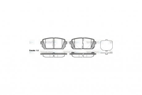 Колодки тормозные диск. задн. (Remsa) Hyundai ix35, Kia Carens III WOKING P12033.02