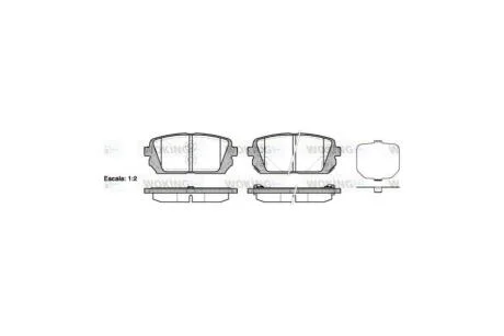 Колодки тормозные диск. задн. (пр-во Remsa) Hyundai ix35, Kia Carens III WOKING P12033.02