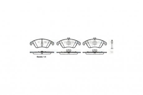 Колодки тормозные диск. перед. (Remsa) MB C204 E212 Girling ver. WOKING P12043.00