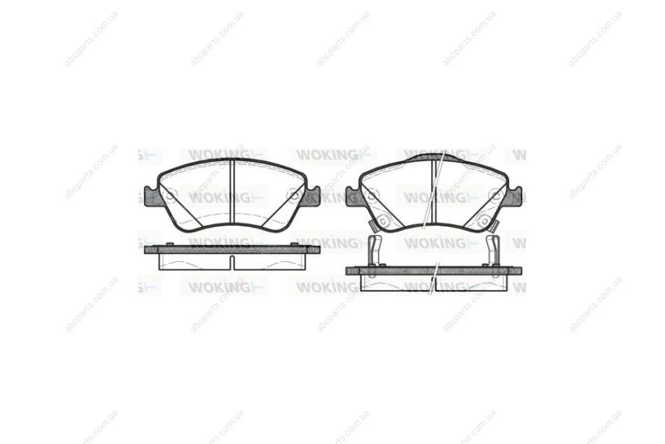 Колодки гальмівні диск. перед. (вир-во Remsa) Toyota Auris 06>12 WOKING P12103.02 (фото 1)