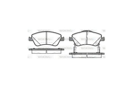 Колодки гальмівні диск. перед. (Remsa) Toyota Auris 06>12 WOKING P12103.02
