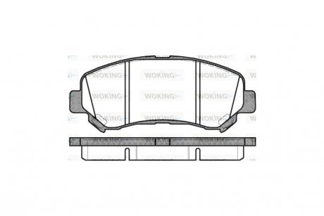 Колодки тормозные диск. перед. (Remsa) Nissan Qashqai qashqai 2 i 1.5 06-13,Nissan Qashqai qashqai 2 i 1.6 06-13 WOKING P12183.00